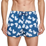 Geometric Swim Shorts Modern Undies Blue 27-30in (70-76cm)