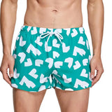 Geometric Swim Shorts Modern Undies Green 27-30in (70-76cm)