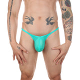 Thrust Mesh G-String Modern Undies teal 27-30in (68-76cm)