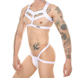 2 Piece Harness Jock Set Modern Undies white 26-29in (66-75cm)