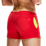 Contrast Lounge Shorts Modern Undies Red 27-29in (68-76cm)