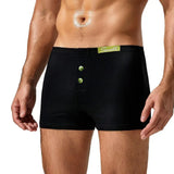 Buttoned Lounge Boxers Modern Undies Black 30-33in (76-84cm) 