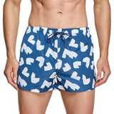 Geometric Swim Shorts Modern Undies Blue 27-30in (70-76cm) 