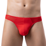3 Pack Stretchy Half-Sheer Thong Modern Undies Red 26-29in (66-73cm) 3pcs