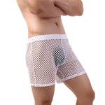 Nightlife Fishnet Shorts Modern Undies White 27-29in (69-74cm) 
