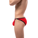 Organic Pouched Bikini Modern Undies Red 27-30in (68-77cm) 