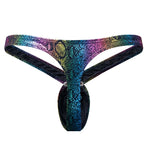 Snakeskin Button Thong Modern Undies   