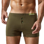 Buttoned Lounge Boxers Modern Undies Green 36-38in (93-97cm) 