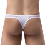 Stretchy Half-Sheer Thong Modern Undies White 26-29in (66-73cm) 