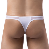 Stretchy Half-Sheer Thong Modern Undies White 26-29in (66-73cm) 