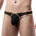 Chandelier Trimmed Mesh Thong Modern Undies gold 27-30in (68-76cm) 
