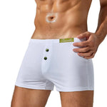 Buttoned Lounge Boxers Modern Undies White 36-38in (93-97cm) 