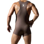 Ribbed Body Suit Modern Undies Brown 30-33in (80-86cm) 