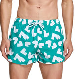Geometric Swim Shorts Modern Undies Green 36-38in (93-97cm) 