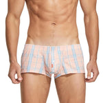 Pouched Plaid Boxers Modern Undies Pink 28-30in (72-78cm) 