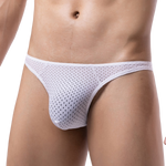 Discreet Mesh Thong Modern Undies White 26-29in (66-73cm) 