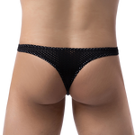 Discreet Mesh Thong Modern Undies Black 26-29in (66-73cm) 