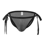 Sheer Hip Tie Bikini Modern Undies Black 32-35in (84-90cm) 