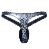 Snakeskin Button Thong Modern Undies   