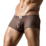 Ribbed Pouch Trunks Modern Undies Brown 27-30in (70-76cm) 