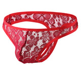 Floral Lace Thong Modern Undies Red 26-30in (66-76cm) 