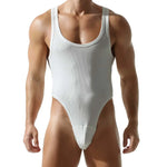 Ribbed Singlet Thong Modern Undies White 28-30in (73-80cm) 