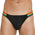 Rainbow Mesh Bikini Modern Undies Black 28-30in (73-80cm) 