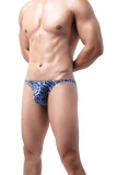 Rainbow Leopard Bikini Briefs Modern Undies Blue 26-29in (66-75cm) 
