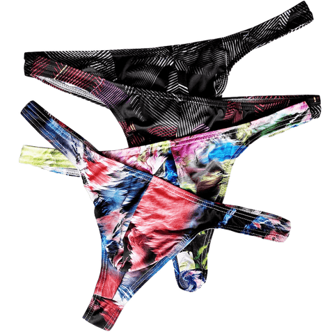 4 Pack Fab Thongs Modern Undies Mix 26-29in (66-75cm) 4pcs