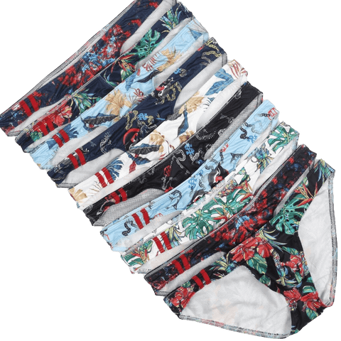 4 Pack Eclectic Bikini Briefs Modern Undies Mix 26-29in (66-73cm) 4pcs