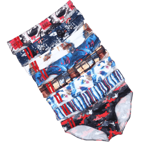 5 Pack Designer Slip Briefs Modern Undies Mix 26-29in (66-75cm) 5pcs