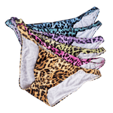 4 Pack Rainbow Leopard Bikini Briefs Modern Undies Mix 26-29in (66-75cm) 4pcs