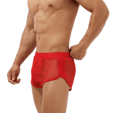 Sheer Mesh Jogger Shorts Modern Undies Red 26-29in (66-74cm) 