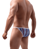 Designer Slip String Bikini Modern Undies Striped 26-29in (66-75cm) 