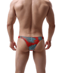 4 Pack Tropical Sheer Thong Modern Undies Red 32-34in (78-88cm) 4pcs