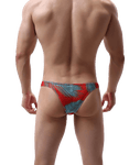 4 Pack Tropical Sheer Thong Modern Undies Red 25-28in (62-70cm) 4pcs