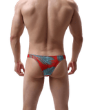 4 Pack Tropical Sheer Thong Modern Undies Red 32-34in (78-88cm) 4pcs