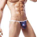 4 Pack Eclectic String Bikini Modern Undies Cosmic Navy 26-29in (66-73cm) 4pcs