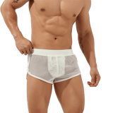 Sheer Mesh Jogger Shorts Modern Undies White 26-29in (66-74cm) 