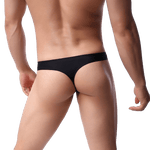 Silky Thong Modern Undies Black 26-30in (66-75cm) 