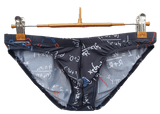 4 Pack Fun Pop Bikini Briefs Modern Undies Navy Blue 37-40in (92-104cm) 
