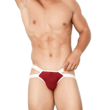 Strapped Up Jock Thong Modern Undies Wine Red 27-29in (68-75cm) 