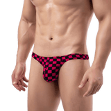 Classic Checkered Thong Modern Undies Red 26-29in (66-73cm) 