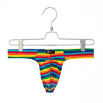 Lush Striped Thong Modern Undies Classic Rainbow 26-29in (66-75cm) 