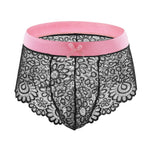 Cheeky Lace Panties Modern Undies black pink 25-28in (63-71cm) 