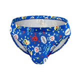 4 Pack Skull and Bones Briefs Modern Undies Blue 26-29in (66-75cm) 