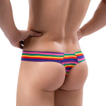 Lush Striped Thong Modern Undies   