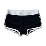 Side Button Boxer Shorts Modern Undies Black 28-31in (68-78cm) 