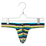 Lush Striped Thong Modern Undies   