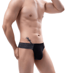 Apex Contrast Thong Modern Undies Black 27-30in (68-75cm) 